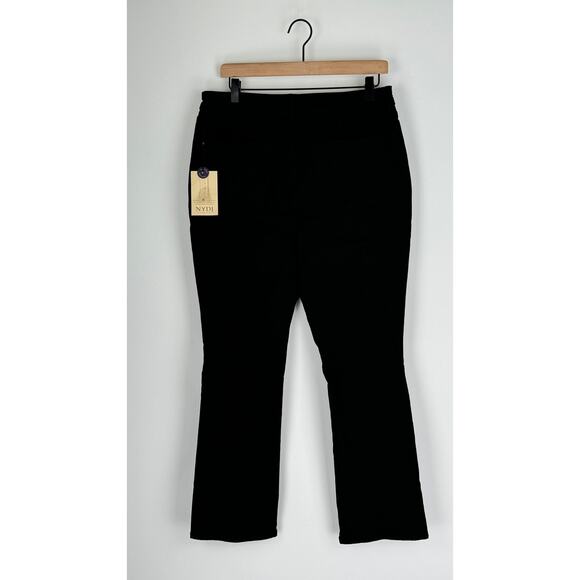 NYDJ High Rise Billie Mini Boot Cut Black Denim Jeans Womens Size 12 Petite New - Picture 6 of 12